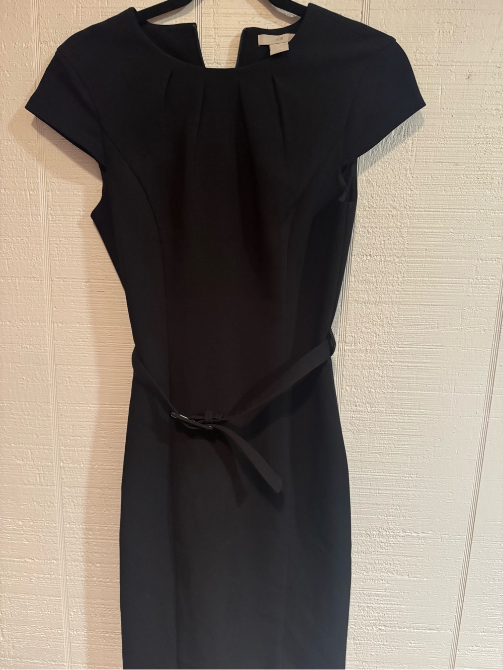 H&M Black Dress with Slim Belt